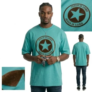 Jesus Is Lord – Premium Flock Signature Male T-Shirt